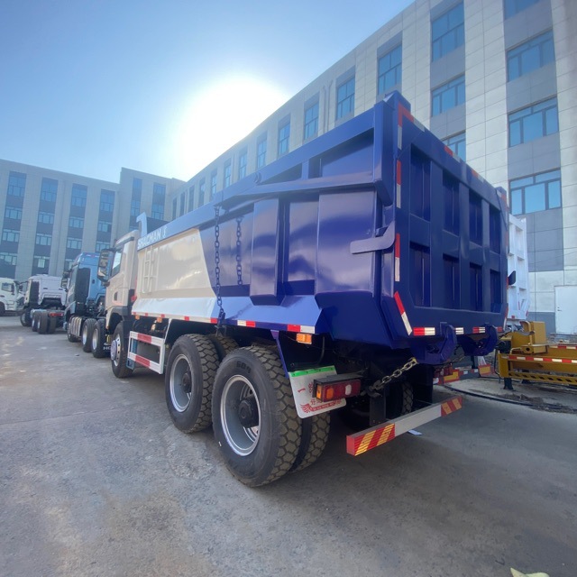Factory Direct Sales of Used Front-Four-Wheel and Rear-Eight-Wheel Dual-Axle Dump Trucks, 375 Horsepower Construction Dump Trucks