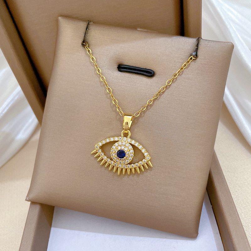 Wunderschöne Halskette Mit Teufelsauge Und Diamanten Für Damen_voghion.com