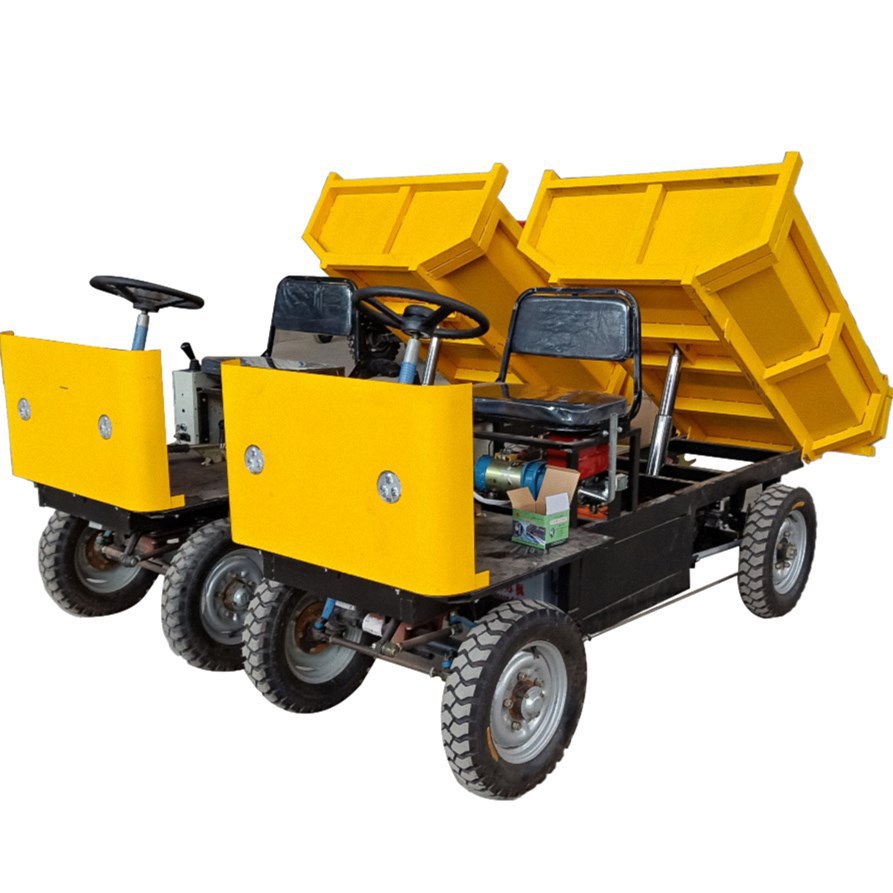 农用家用电动四轮自卸车 小型电瓶拉货运输车 载重1吨电动翻斗车