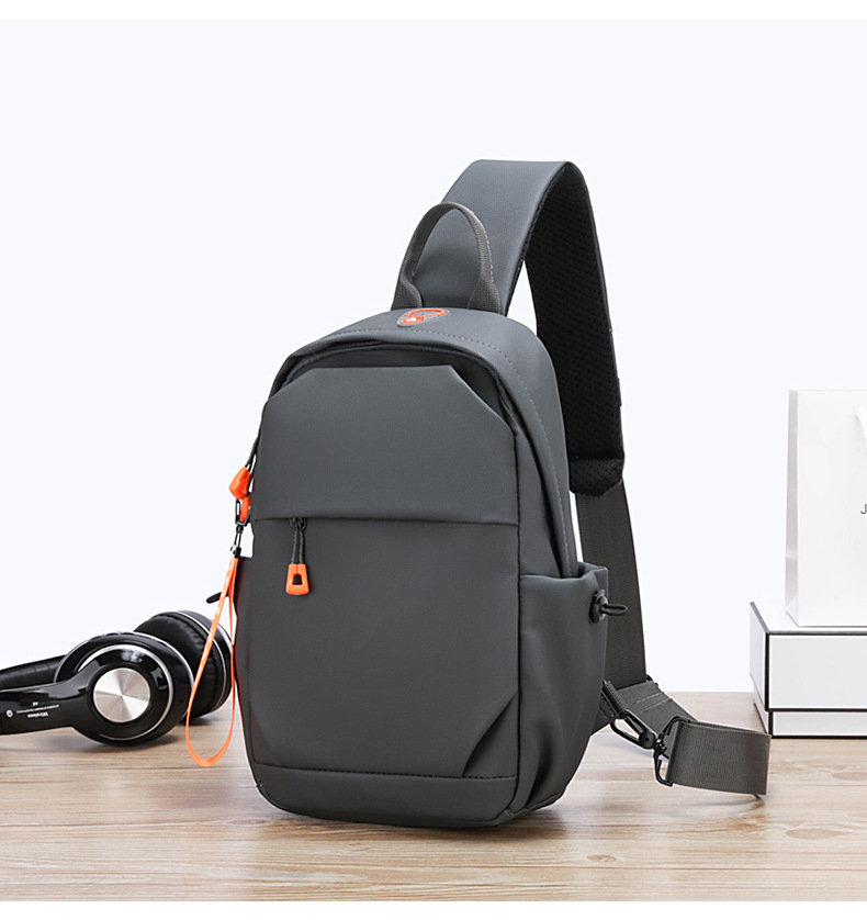 New men's chest bag, crossbody bag, fashionable small bag, cross-border multi-functional waist bag, water-resistant chest bag, outdoor sports undefined