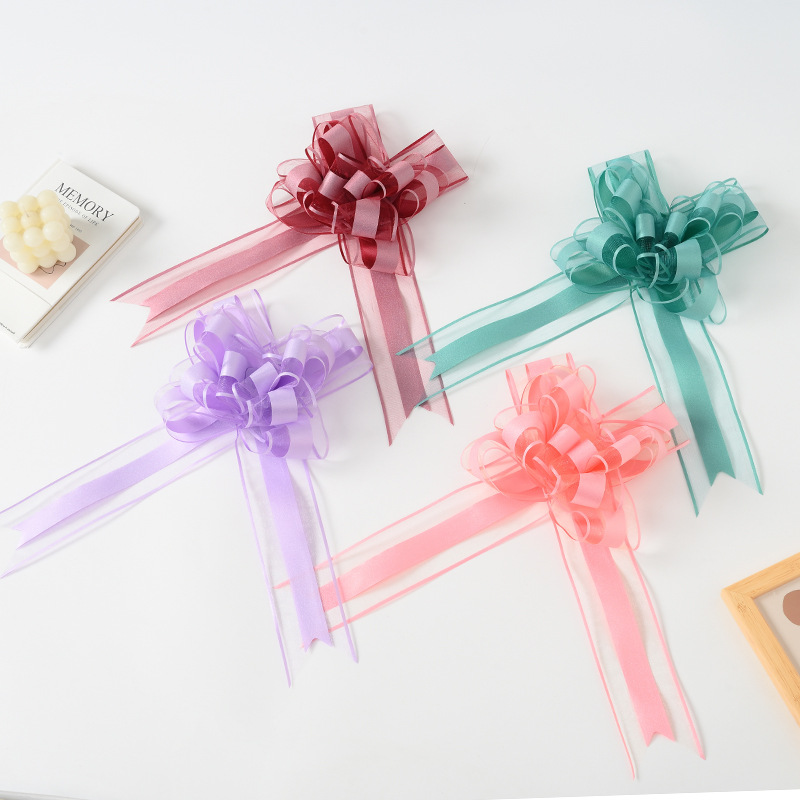 Nuevo crossover Macarons de gran tamaño, diamantes rotos, cebolletas, hilo de nieve, flores de dibujo, embalaje de regalo de Navidad, decoración de coche de bodas, flores de dibujo