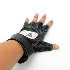 忍者周邊動漫cos手套卡卡西手套 PU手套半指手套供應