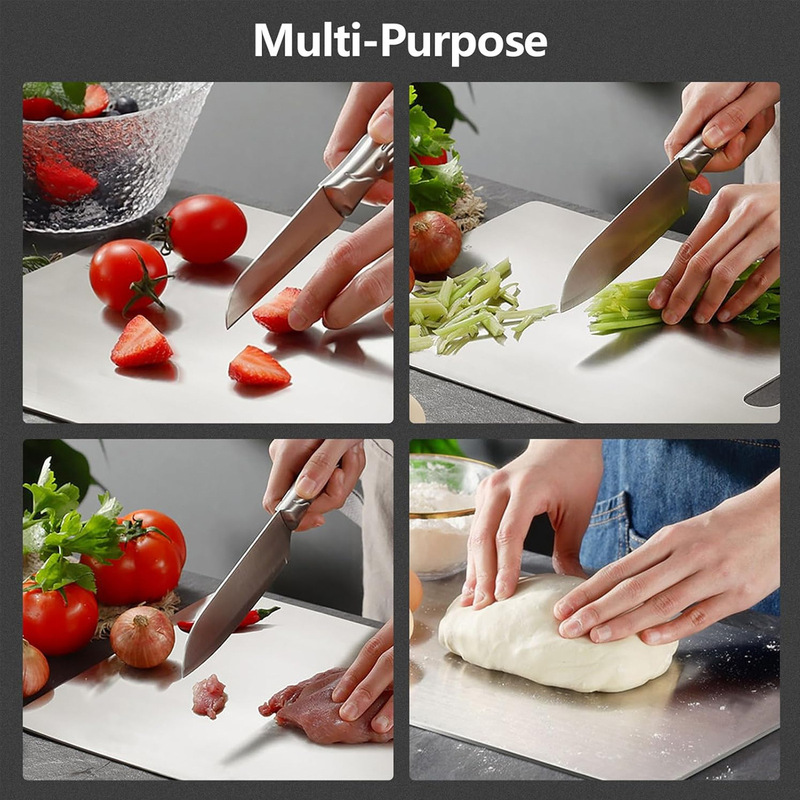 Mr.One6 Stainless Steel Cutting Board, Antibacterial and Mildew-Resistant, Household Chopping Board and Dough Kneading Board, Large Stainless Steel Rolling Board Mr.One6 Stainless Steel Cutting Board, Antibacterial and Mildew-Resistant, Household Chopping Board and Dough Kneading Board, Large Stainless Steel Rolling Board