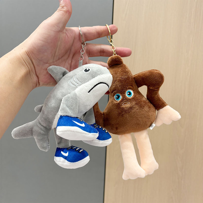 Foreign Trade Tungtung Shark American Shanhaijing Pendant Plush Doll Keychain Small Gift Bag Decoration