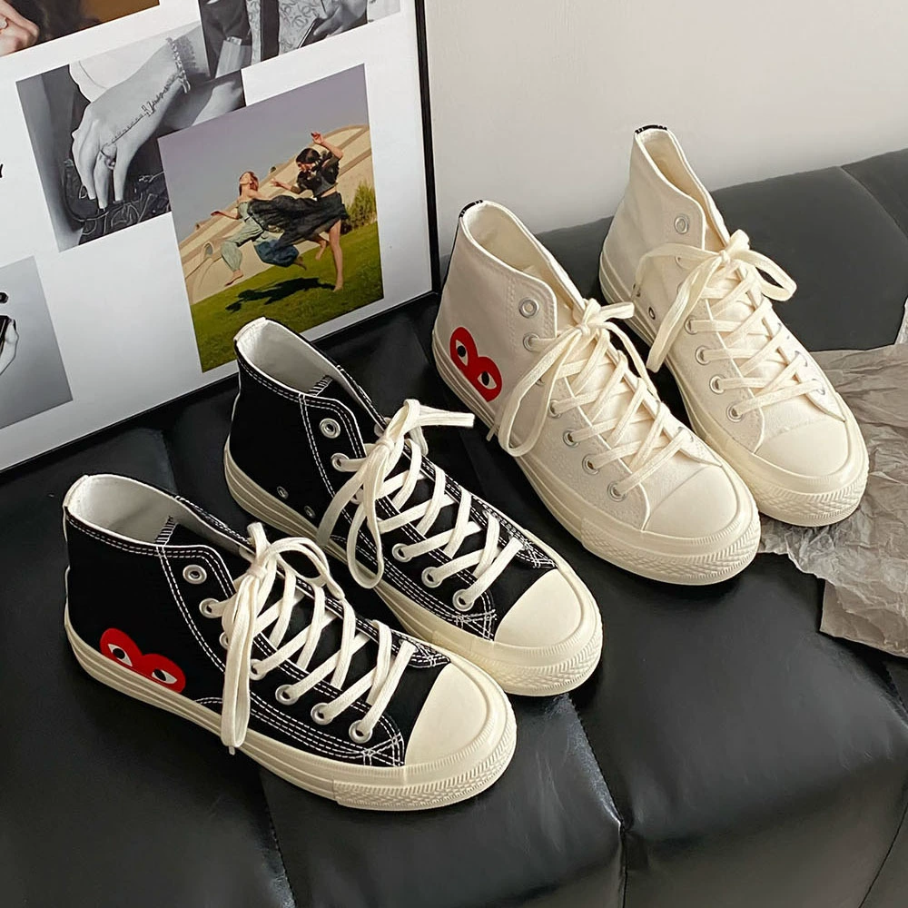 Универсальные Ретро парусиновые туфли 1970-х годов, резные любовные парусиновые туфли 1970-х годов, женские белые туфли с высоким берцем