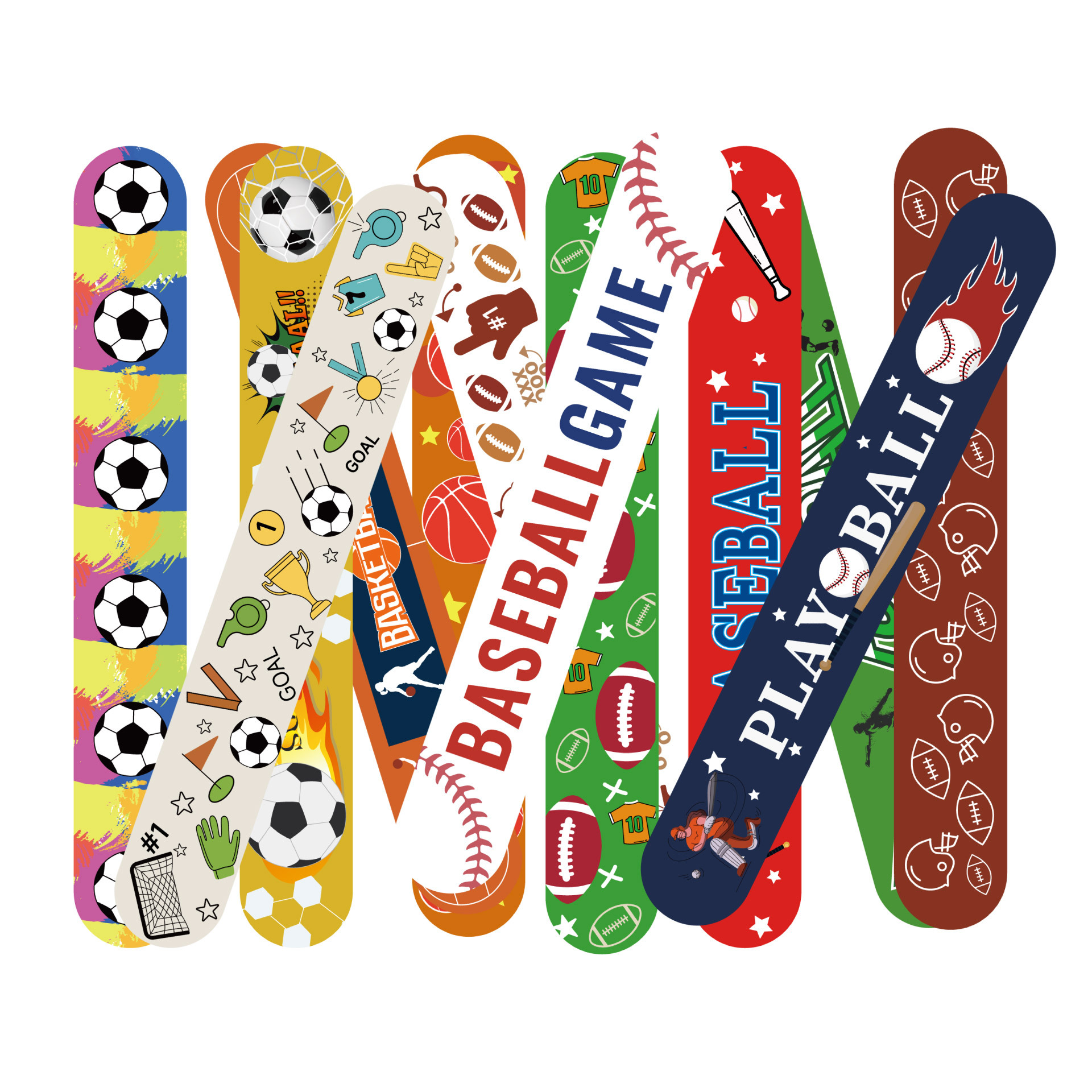 Amazon transfronterizo nuevo collar de fútbol de la Copa del Mundo PVC 12 un conjunto de pulseras de fiesta deportiva