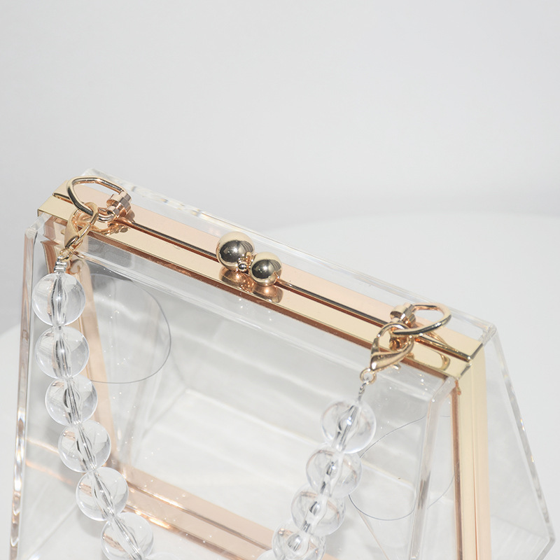 469g Weight Lock clasp Closure Type Top Handle Strap Type Evening Bag Bags Type Holiday, Party Occasion Acrylic Material Solid Color Pattern All Seasons Season Women's Gender Vintage Style Style Square Shape Small Size Women's Small Arylic Solid Color Vintage Style Square Lock Clasp Evening Bag 22