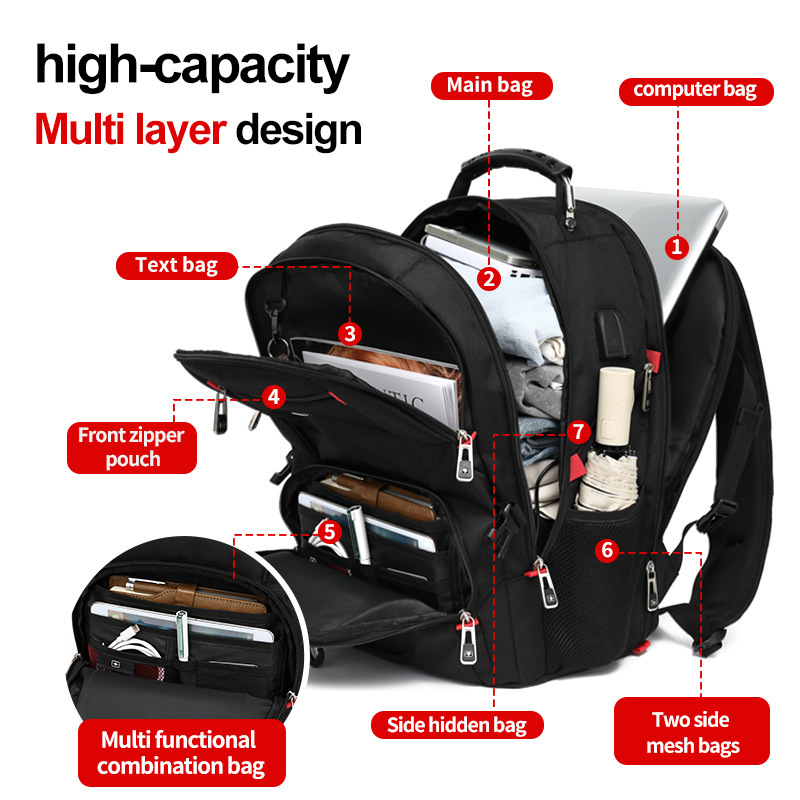 Herren Multifunktions Rucksack Für Reisen Und Laptop Groß_voghion.com