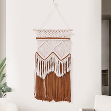 装饰挂毯 多款式彩色棉绳挂毯纯手工编织挂毯 波西米亚风流苏挂毯