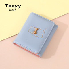 Short Women's Wallet 2022 New Trendy Compatible High-end Texture Bag Cartoon Short Wallet Wholesale