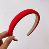 Cute plush headband, universal demi-season hair accessory for face washing, simple and elegant design