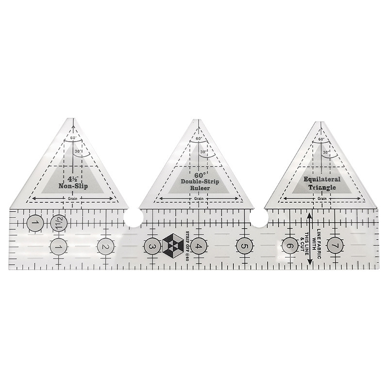 Diseño de prendas de vestir acrílico 90 ° regla de costura de tela de corte de tela doble regla de patrón de tela de corte