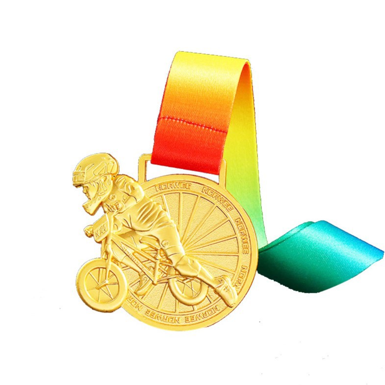 Fábrica en stock creativo en blanco maratón medalla conmemorativa sexo opuesto juegos de lámina de oro medalla de metal personalización