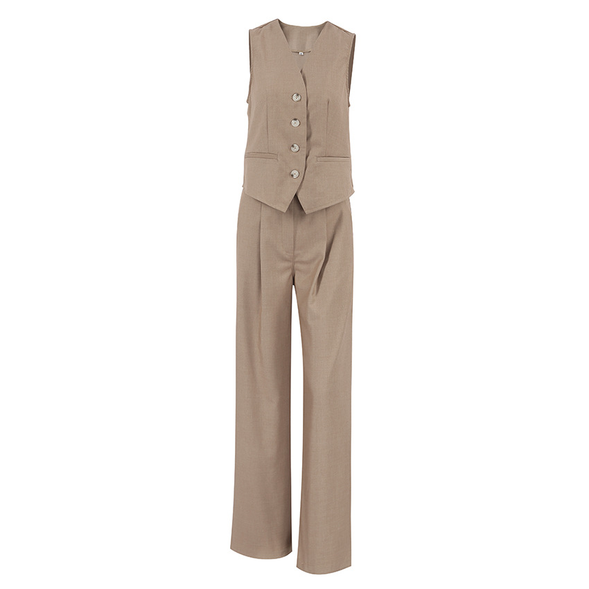 Women's Gender Street Women's Casual Solid Color Polyester Pocket Pant Co-ord Set Pants Sets