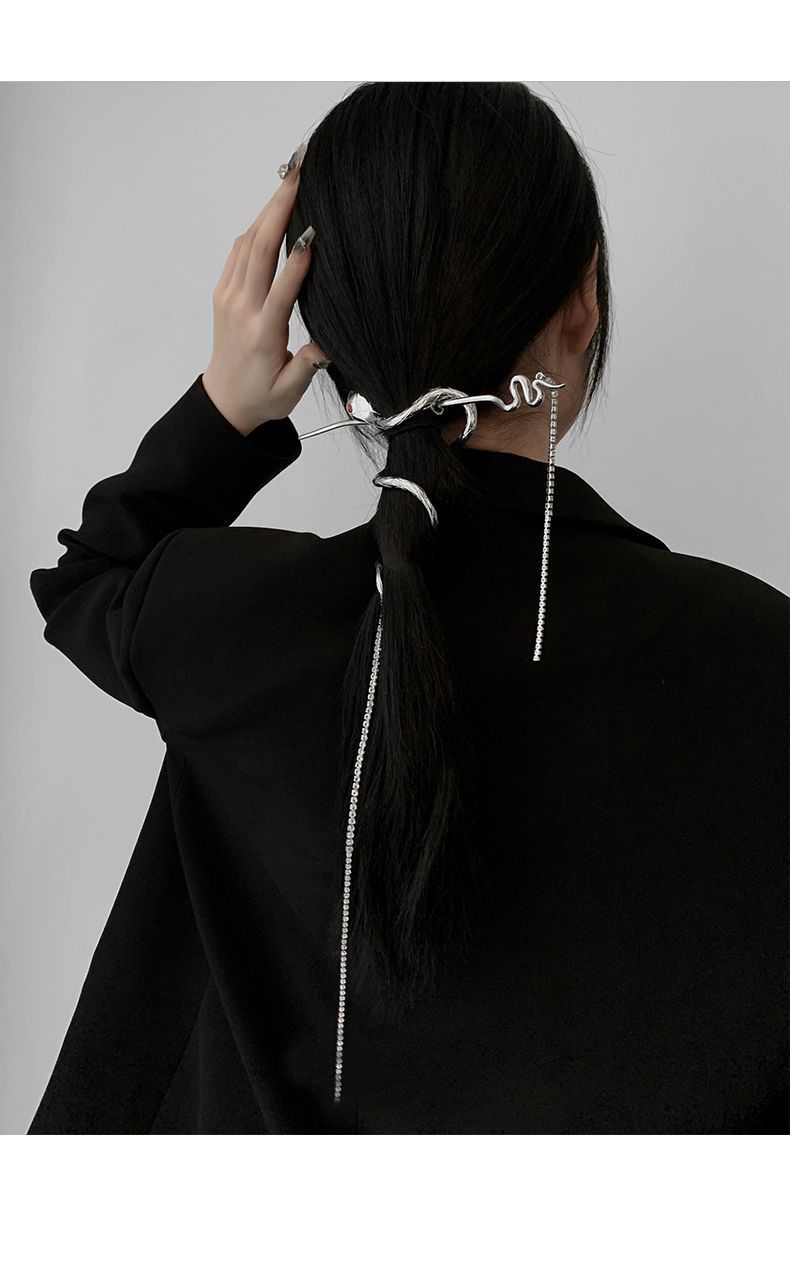 商品详情图_【缠绕灵蛇发簪】计扭曲发簪女小众设计高级感发夹冷