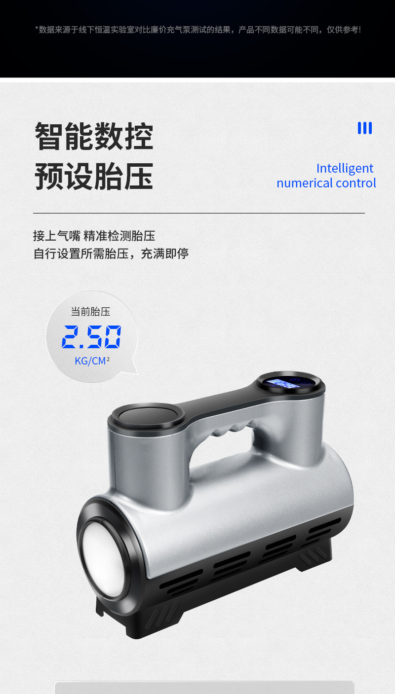 Cross-border new car inflator tire inflator high-power inflator portable digital display intelligent inflator