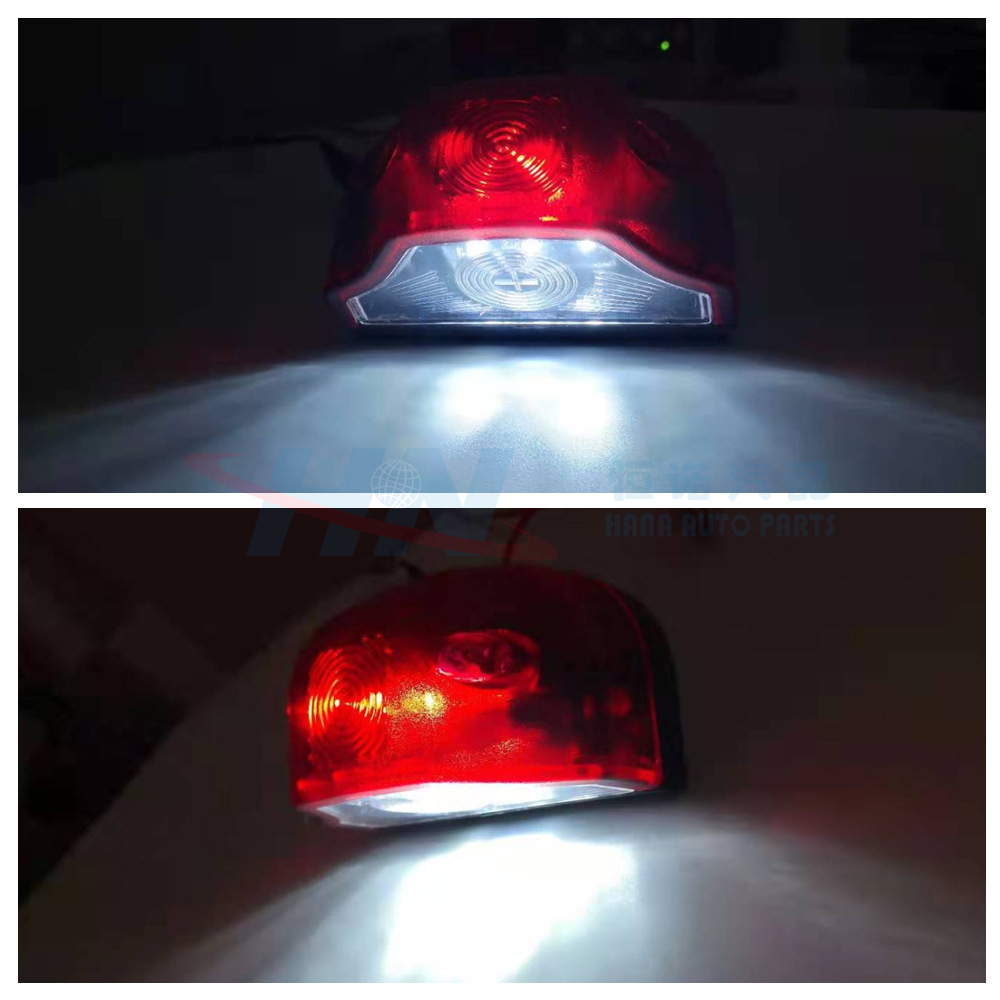 Luz lateral del remolque del camión 24V semirremolque luz trasera semirremolque camión ligero lateral Oval luz 24V luz redonda