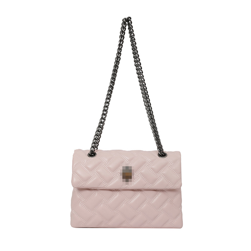 Bolso de mujer de pu transfronterizo nuevo estilo cadena de rombos de gran capacidad bolso cuadrado pequeño estilo europeo y americano tendencia de moda bolso de mensajero