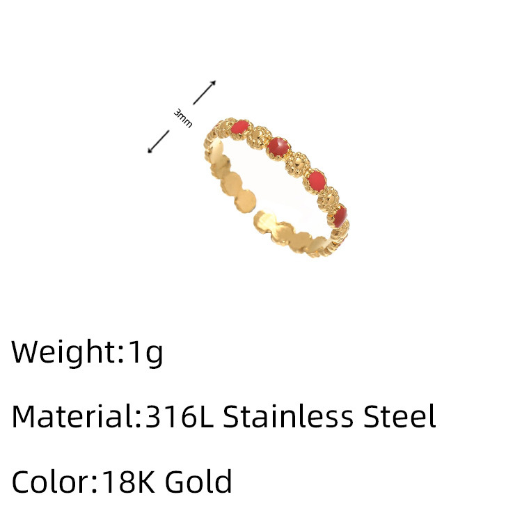 1g Weight 18K Gold Plated Plating Material Open Rings Classification Adjustable Ring Size 1 Piece Quantity Casual, Daily Occasion 316L Stainless Steel Material Geometric Pattern Women's Gender French Style Style Waterproof Non Tarnish, Surgical Steel, Enamel, Plating Craft Gold, Silver Color 1 Piece Geometric 18K Gold Plated 316L Stainless Steel  Gold Silver French Style Open Rings For Women's 13