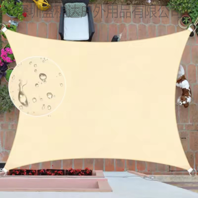 Sunshade Sails in Stock, Cross-Border Amazon Hot-Selling Garden and Pool Sunshade Tents, Sun Protection Supply Source Manufacturer