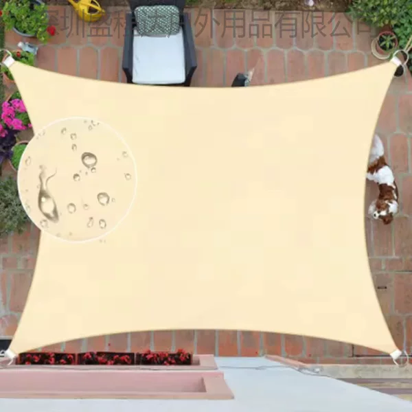 Sunshade Sails in Stock, Cross-Border Amazon Hot-Selling Garden and Pool Sunshade Tents, Sun Protection Supply Source Manufacturer