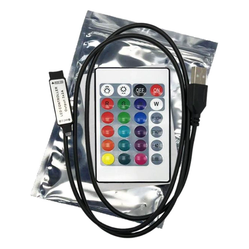 Заводской двойной красный источник 24 ключа Mini USB контроллер умный ИК инфракрасный RGB красочный контроллер света полосы