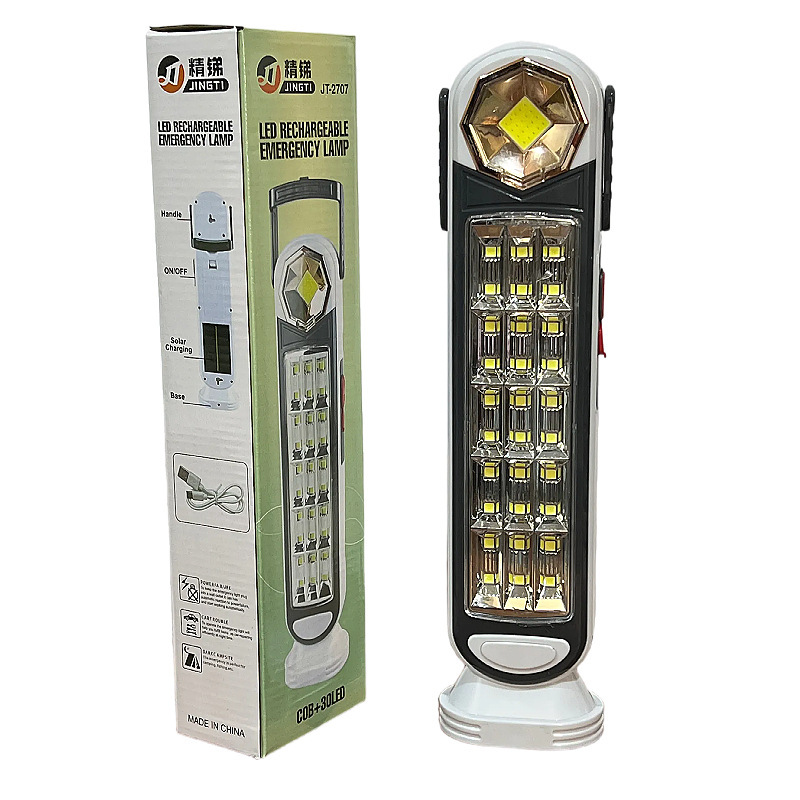 Luz solar de emergencia LED recargable lámpara de camping al aire libre mercado nocturno barraca lámpara de barraca luz de prospector industrial