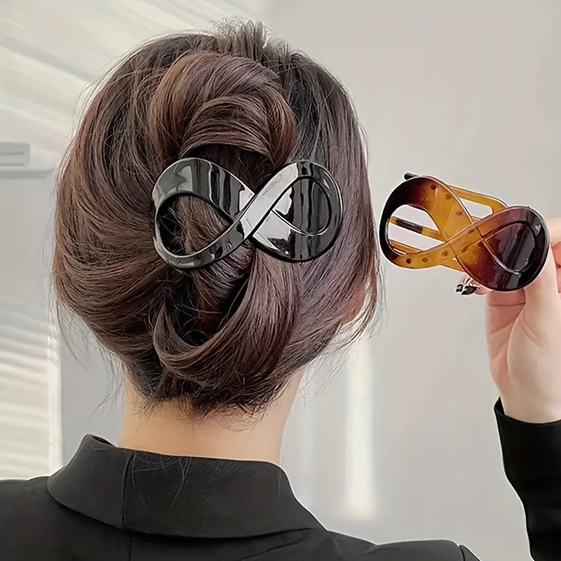 クロスボーダーつや消し8の字ヘアピン、シンプルな後頭部ヘアクリップ、子供用サメクリップ、カモノハシクリップ、ヘアアクセサリー|undefined