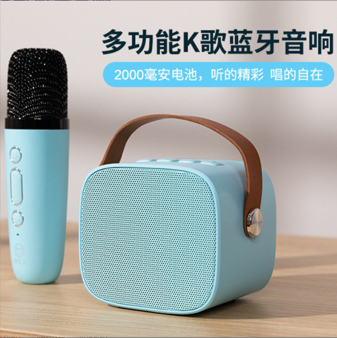 Manufacturer Wholesale Wireless Bluetooth Portable Audio Microphone Karaoke Artifact Speaker Home Portable Audio and Video
