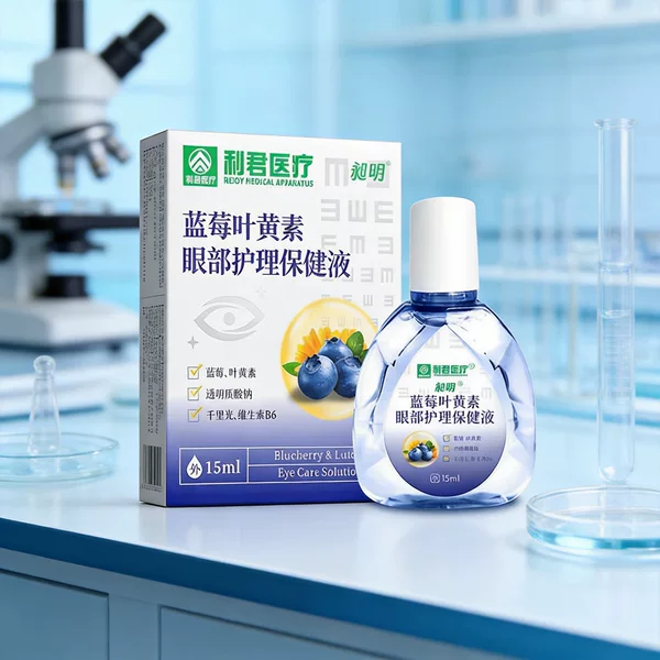 Blueberry Lutein Eye Care Antibacterial Liquid for Students to Relieve Fatigue, Dryness, and Teariness, Eye Care Solution with Plant Extracts, Non-Irritating
