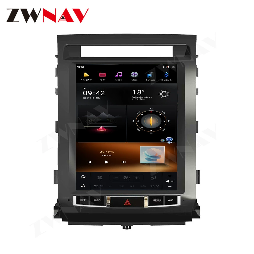 Applicable 08-15 Toyota Rand Cool Luze LC200 Android smart navigation 12.1-inch eight-core CarPlay