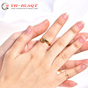 Japanese one size ring stainless steel, simple and elegant design, Korean style, 18 carat, on index finger