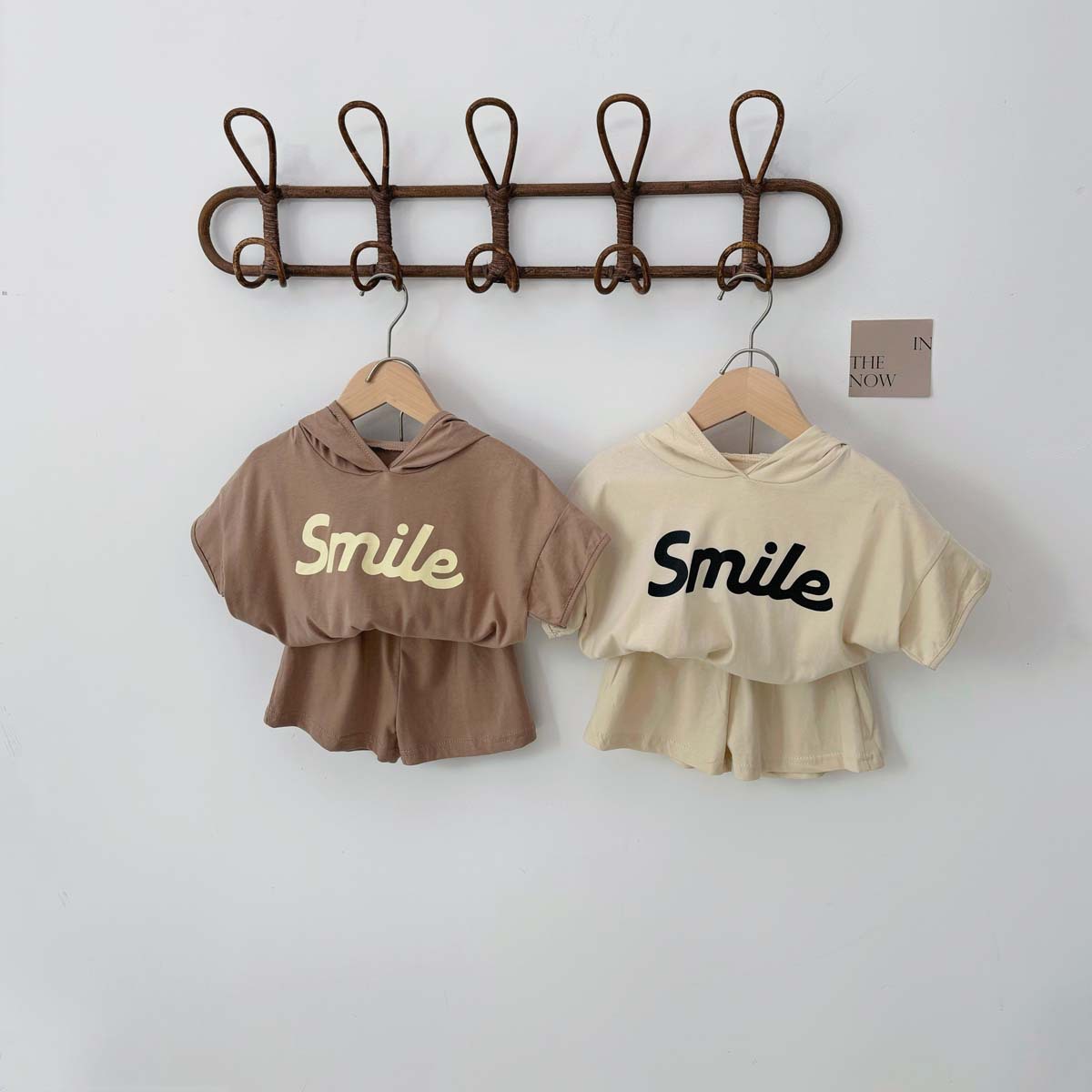 韩版婴童夏装衣服字母印花短袖套装新生儿男宝宝字母卫衣两件套装