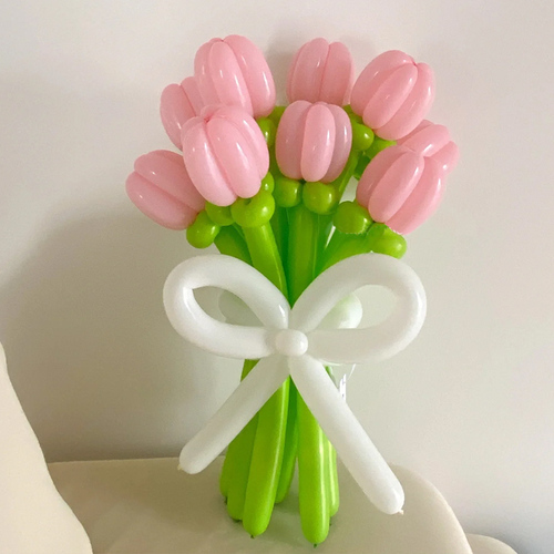 2024 new tulip long balloon bouquet ins color internet celebrity DIY Xiaohongshu tulip bouquet material