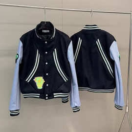 原创kikokostadinov限定蓝袖短款Kiko棒球服外套高街Cleanfit棉服