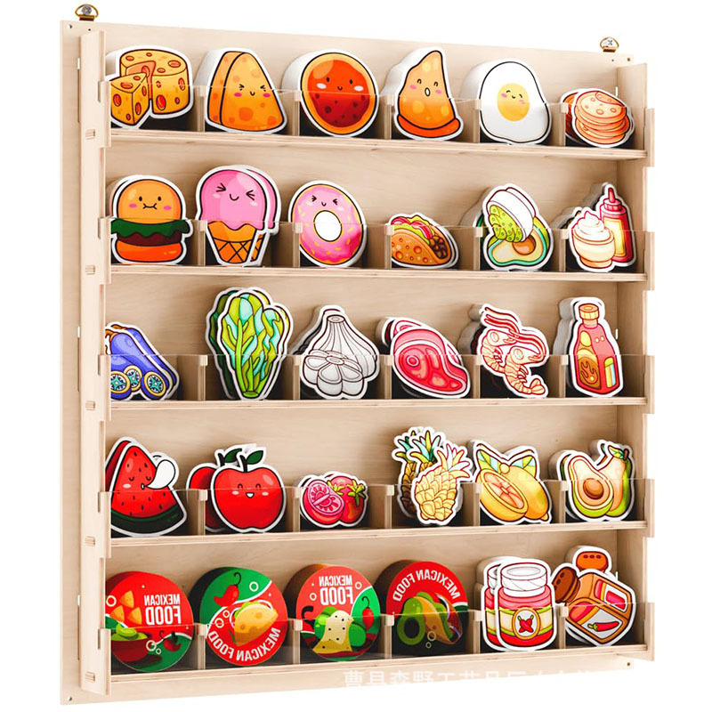 Cross-Border Wooden Refrigerator Magnet Storage Rack Wall-Mounted Wooden Sticker Storage Rack Hanging Badge Storage Rack Cross-Border Wooden Refrigerator Magnet Storage Rack Wall-Mounted Wooden Sticker Storage Rack Hanging Badge Storage Rack