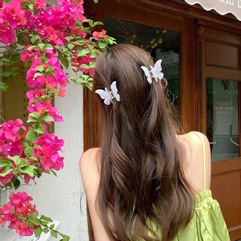 Super Fairy New Fantasy Imitation Acetate Butterfly Cute Beautiful Atmosphere Shark Clip Mermaid Ji Grab Clip Gentle Ponytail Clip