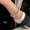 Tide, small design bracelet, universal fashionable accessory, silver 925 sample, simple and elegant design