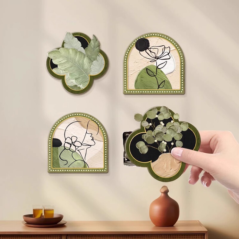 Large Leaf Decorative Wall Stickers for Covering Holes, Bedroom Room Door Wall Stickers for Covering Holes