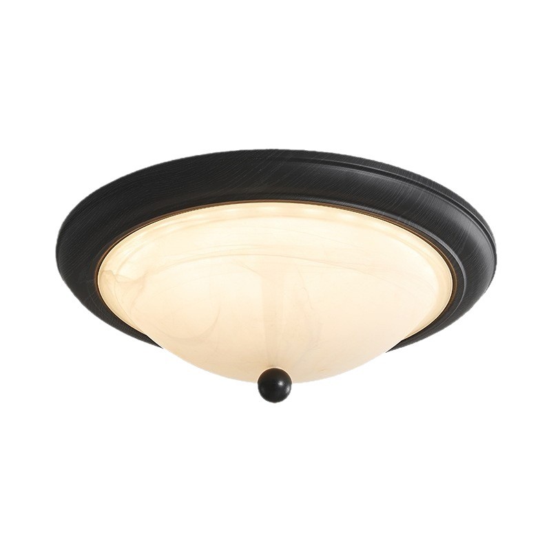 Lámpara de dormitorio Lámpara de techo retro americano Lámpara de habitación de estilo antiguo francés de vidrio de lujo ligero de alta gama rural