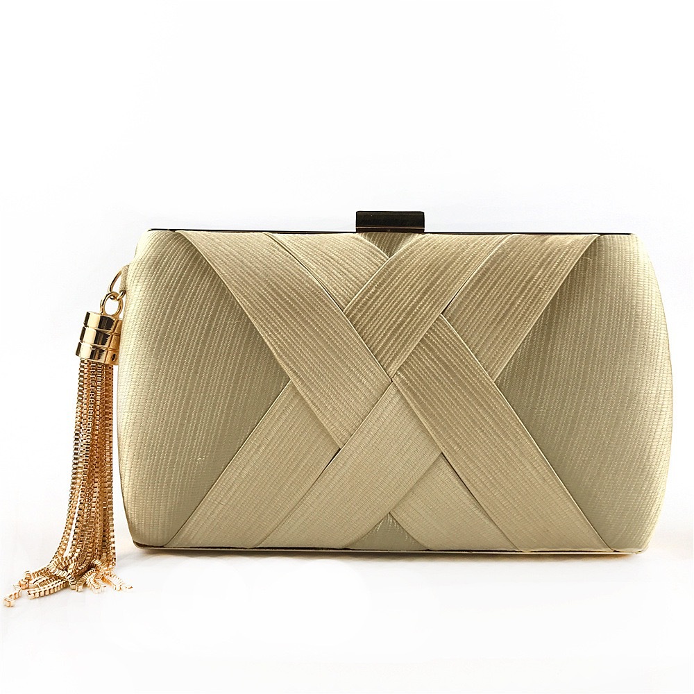 2025 New Cross-Border Pleated Clutch Evening Bag For Women, Elegant Party Bag For Wedding And Formal Gowns - Thumbnail 4