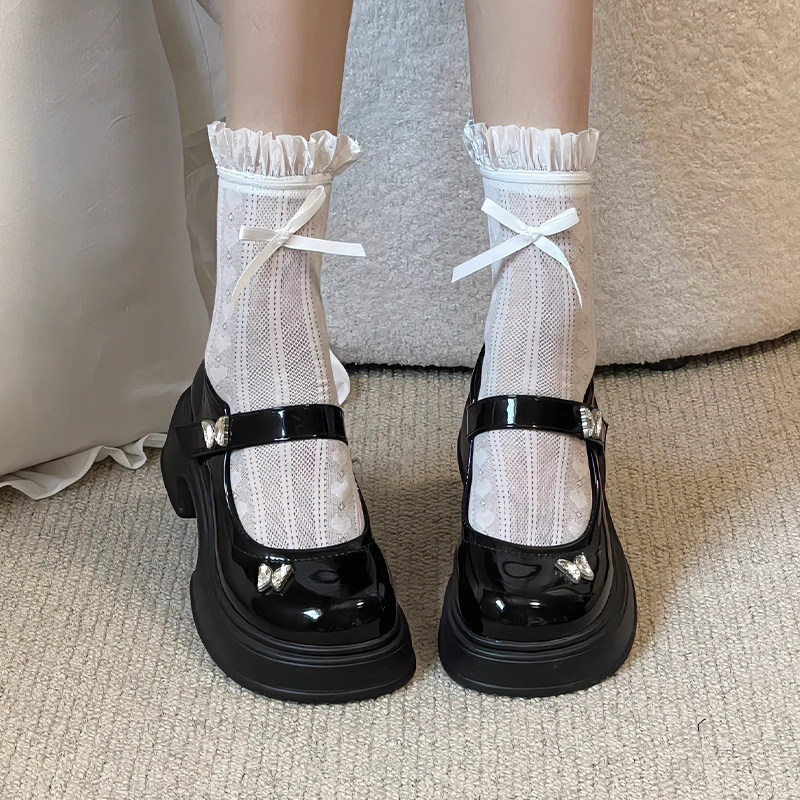 Niñas Zapatos de cuero Mary Zhen 2026 primavera y verano nuevos zapatos infantiles de moda universal Lefour zapatos de princesa huecos para niños mayores
