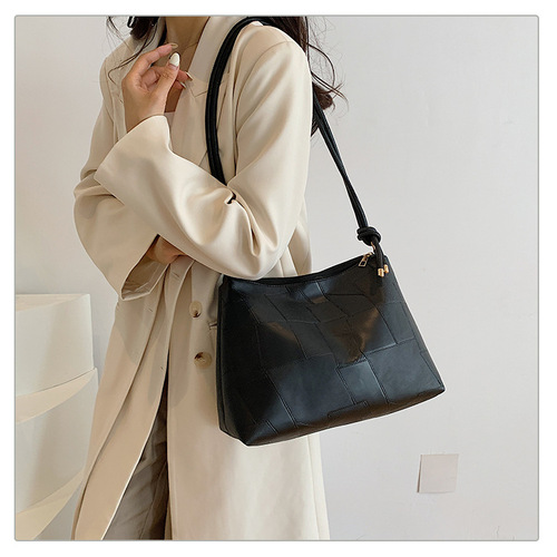 Women's Large Capacity Casual Solid Color Trendy Casual Personality Crossbody Tote Bag Single Shoulder Commuter Bag