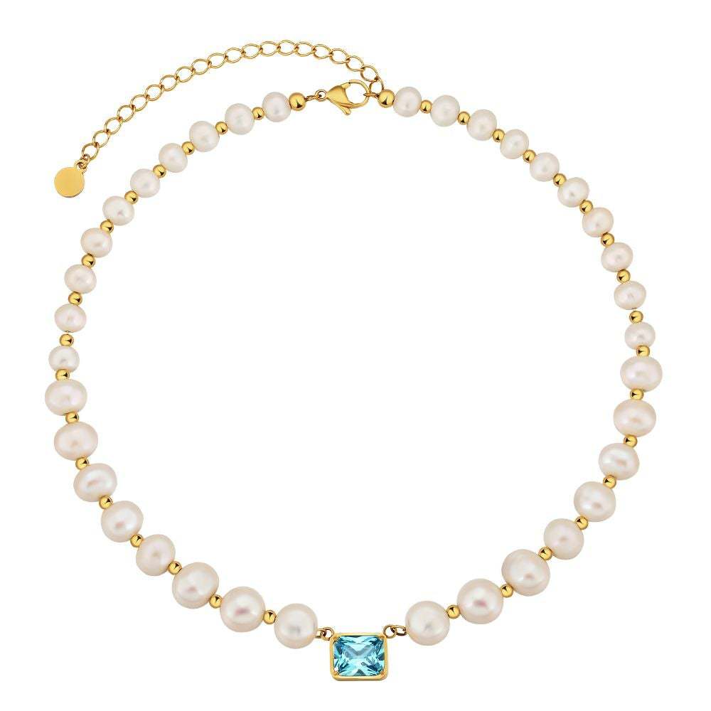 Fashion Geometric Artificial Pearl Beaded Unisex Necklace 1 Piece