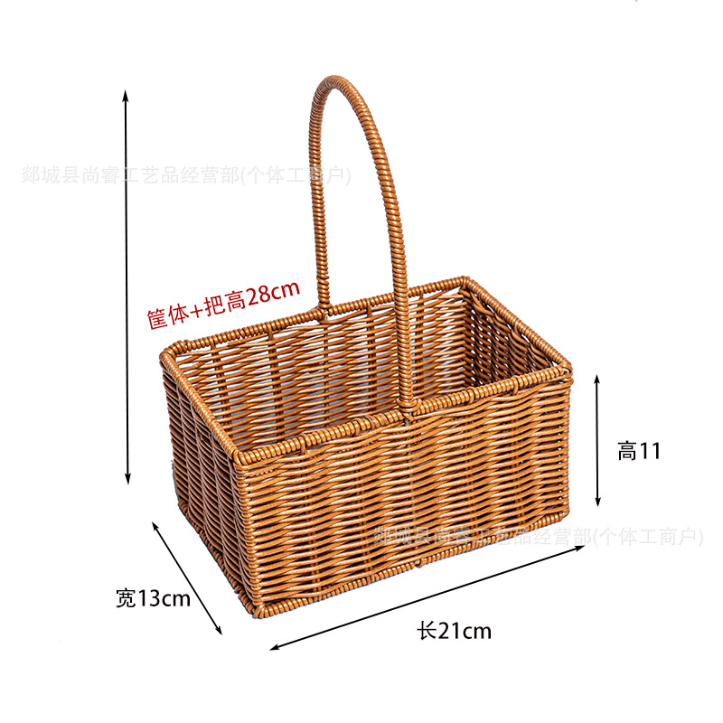 Cestas de flores tejidas a mano tejidas de paja bambú tejidas de flores tejidas a mano imitación de vid y fruta huevo caja de regalo cesta pastoral