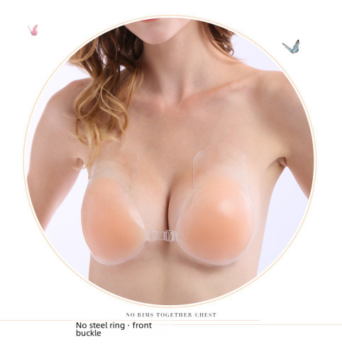 Drop-shaped pull-up silicone breast patch, push-up glossy invisible bra, silicone underwear breast patch, thin style wholesale