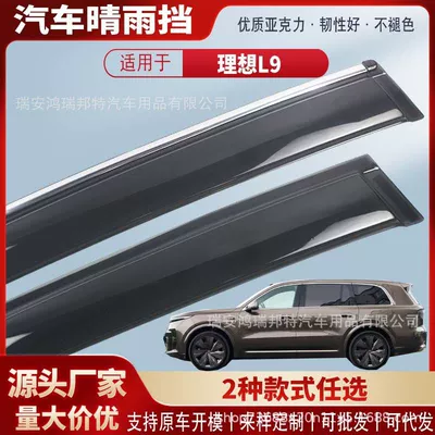 Suitable for Ideal L9 car window rain visors, acrylic car rain guards, rain deflectors, and exterior modification (Rain shield)