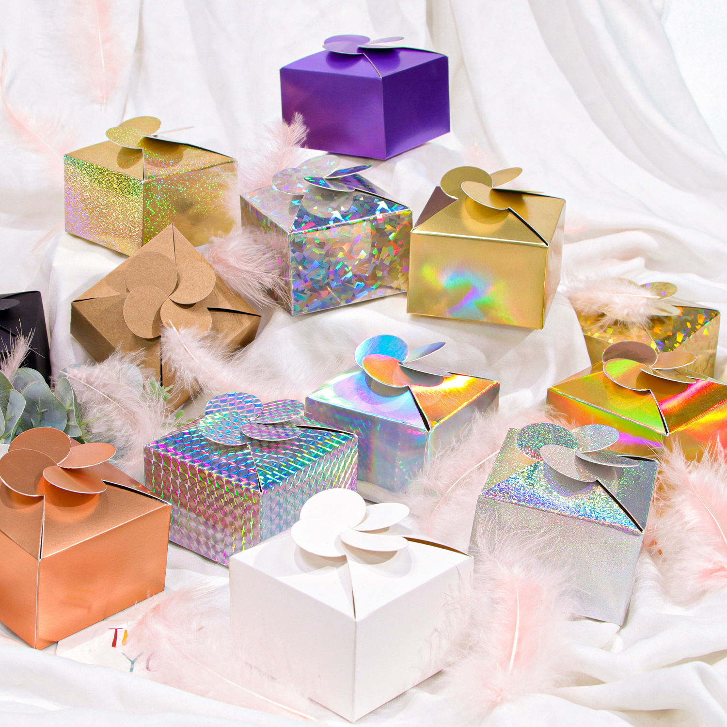13g Weight Gift Box Event & Party Supplies 1 Piece Quantity Holiday, Wedding, Party Occasion Wedding Festival Solid Color Pattern Wedding Solid Color Paper Holiday Wedding Party Gift Box Gift Wrapping Supplies 无
