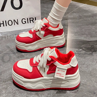 Women's thick-soled height increasing sneakers 2024 new sports casual women's shoes high heel muffin spring shoes for women