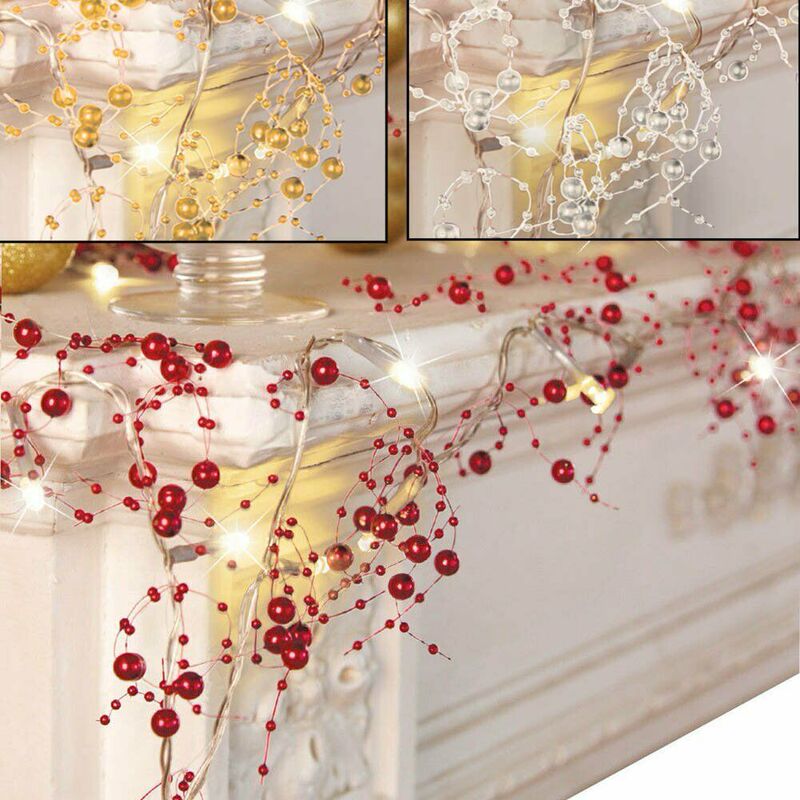 Decorative Pearl lamp string battery room beads Christmas holiday decorative lights 2.5m battery LED lamp string Decorative Pearl lamp string battery room beads Christmas holiday decorative lights 2.5m battery LED lamp string